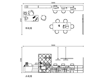 现代开放办公室 办公区域 作业空间 工作区域 办公空间 操作空间 施工图
