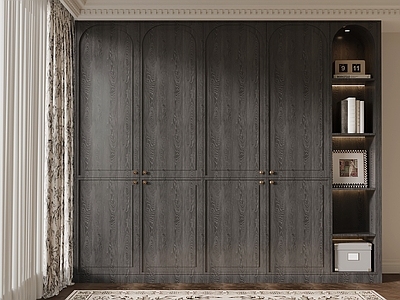 中古风衣帽间 成品到顶衣柜