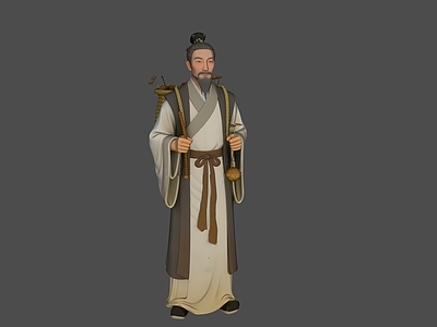 新中式男人 葛洪名医人物雕塑