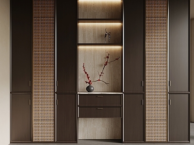 新中式玄关 玄关柜 装饰柜