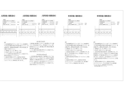 路面节点 透水砖式缝隙透水 施工图