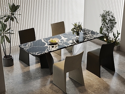 现代极简餐桌椅