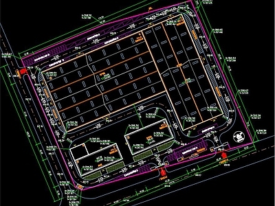 现代厂房 厂区 综合楼 厂区办公楼 生产车间 钢结构厂房 施工图