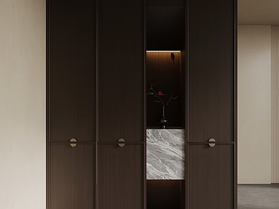 新中式玄关 玄关柜 装饰柜