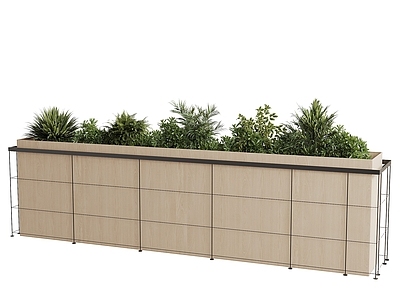 现代简约广场景观 现代绿植池 绿植组合 户外绿植 植物堆