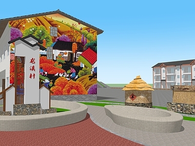 新中式景观乡村公园