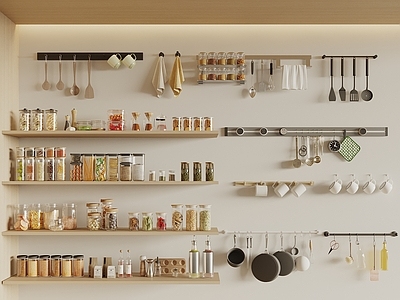 现代简约厨房用品 厨房用品 调料瓶 厨具 锅铲 杯子