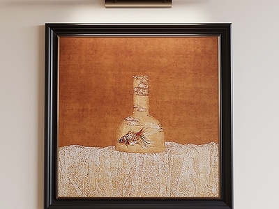 中古挂画 招财锦鲤 现代中古挂画