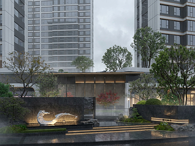 新中式景观小区景观