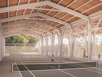 现代工业风体育建筑