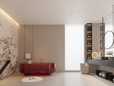 现代卫生间 轻奢卫生间 彩色浴缸 现代轻奢卫生间 卫生间 现代卫生间