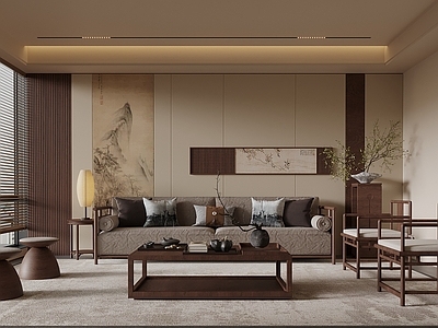 新中式家居客厅