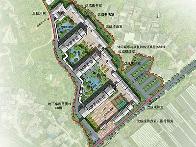 老年住宅 康养中心 养老院 养老中心 康养服务 疗养院 施工图