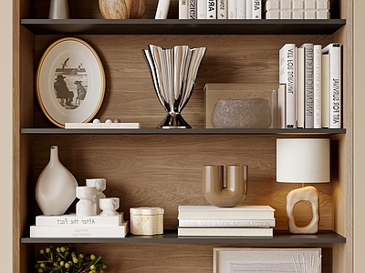 现代简约摆件组合 中古风摆件 电视柜摆件 书籍 中古风雕塑 装饰柜摆件