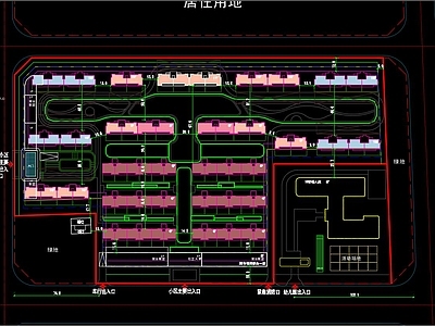 新中式住宅楼建筑 居住区总平面 住宅总平面 洋房 小高层 施工图