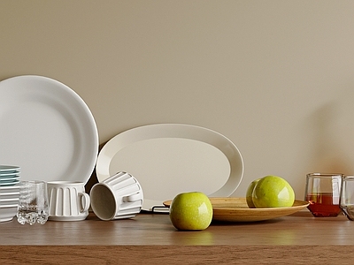 现代简约餐具 酒水食物 碗碟 水果盘 杯子