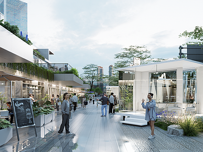 现代简约商业综合体景观