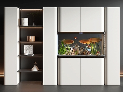 现代鱼缸 现代鱼缸柜 鱼缸 入户鱼缸柜