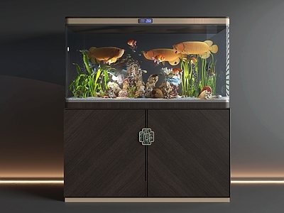 新中式鱼缸 新中式鱼缸 鱼缸柜