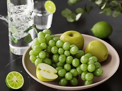 现代简约酒水食物