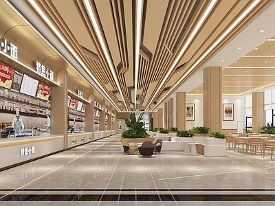 原木风食堂 大学食堂 餐厅