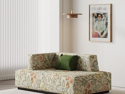 中古风双人沙发