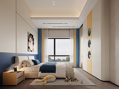 现代简约男孩房