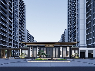 新中式住宅区景观