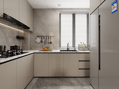 现代简约封闭式厨房