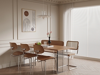 奶油风休闲桌椅 餐桌椅