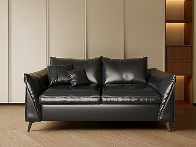 现代简约双人沙发 办公沙发 双人皮沙发