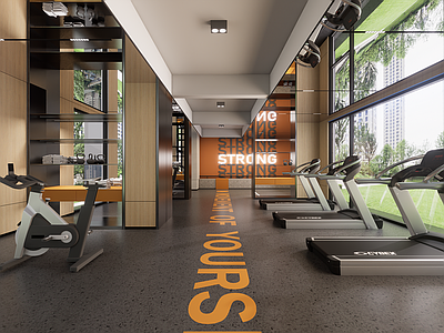 现代简约健身房