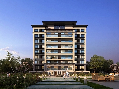 新中式小高层住宅楼