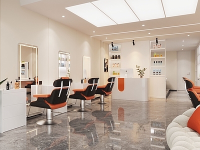 现代简约理发店