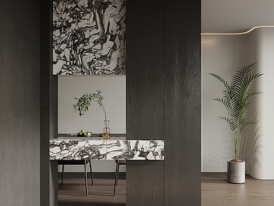 意式极简玄关柜