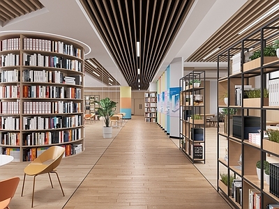 现代简约阅览室