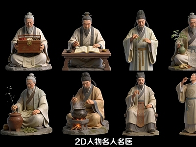 新中式多人 孙思邈D名人名医