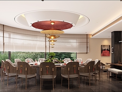 新中式中餐厅 餐厅 包间 大包厢 酒店 大包间