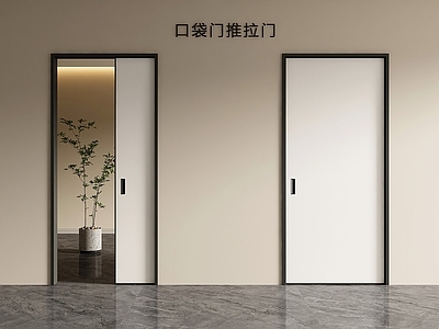 极简推拉门 现代口袋门推拉门 口袋门 幽灵门 推拉门 移门