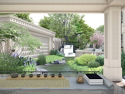 新中式别墅庭院