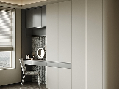 极简衣帽间 衣柜 梳妆台