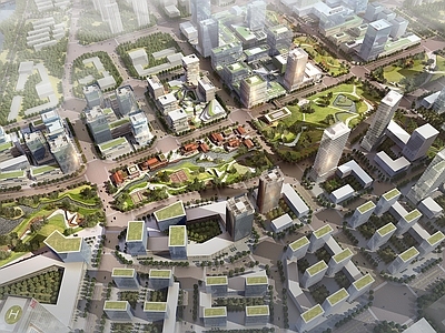 现代主义鸟瞰规划