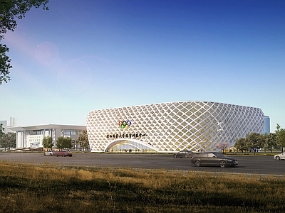 现代主义体育馆外观 现代体育馆