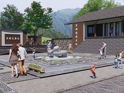 新中式广场景观