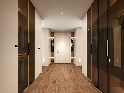 现代极简衣帽间 衣帽间