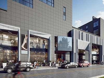 现代主义商业街