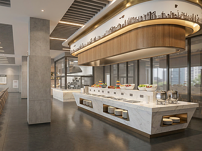 现代简约自助餐厅