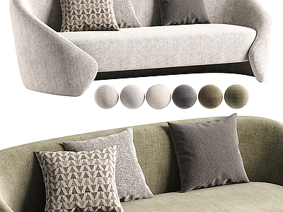 现代简约双人沙发