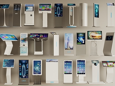现代简约公用器材 一体机 挂号机 自助服务机 排号机 取票机