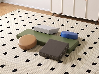 现代简约沙发凳 家具皮垫子 灯光齐全